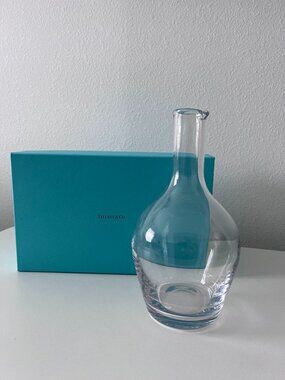 Tiffany Crystal Glass Wine Decanter With Box